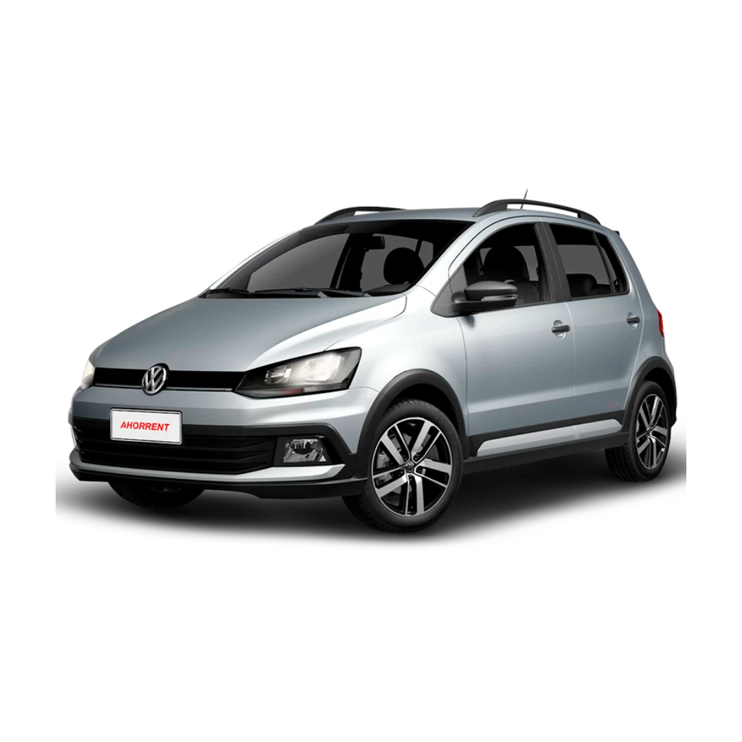 Volkswagen Fox Extreme amarilla de Ahorrent, carro compacto para alquilar en Guatemala