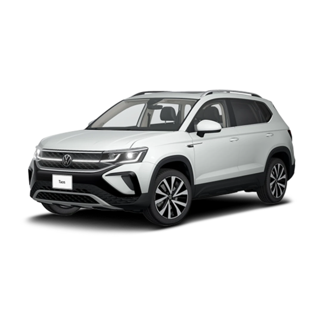 Volkswagen Taos blanca de Ahorrent, SUV compacta para alquilar en Guatemala